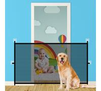 Magic Gate per Cani,Portatile Rete Di Isolamento per Animali Cancelli Di Sicurezza per Cani Recinto Cancello per Scale Animali Domestici Sicurezza Bambini Pieghevole per Cucina Scale Corridoi 180x72cm