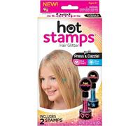 Magic Gem - Stelo per capelli luccicante, con brillantini per capelli con cuore rosa e stella blu, accessorio per lo styling magico glam per bambini e ragazze