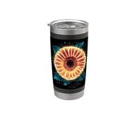 Magic Gerbera Fiore con gocce di pioggia Bicchiere termico in acciaio inox doppia parete