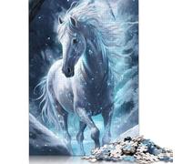 Magic Ice Horse Puzzle Impossible 1000Pcs Decorazione Per La Casa. Giochi Rilassamento E Intelligence Per Adulti E Bambini Da 12 Anni 1000pcs (38x26cm)