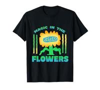 Magic in The Fiori Girasole Natura Boho Retro Design Maglietta