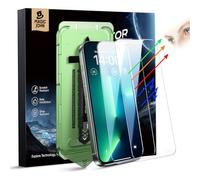 MAGIC JOHN 2 pellicole protettive per display per iPhone 16e/ 14/13/13 Pro (6,1 pollici), anti-luce blu, HD trasparente, per l'eliminazione della polvere dell'auto, vetro temperato 9H e antigraffio