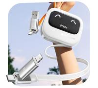 MAGIC JOHN 240 W 4 in 1 Multi cavo di ricarica retrattile [1,2 M] cavo di ricarica rapida con sistema di srotolamento a 7 stadi, USB da A/C a C/L, cavo universale USB per iPhone, iPad, MacBook