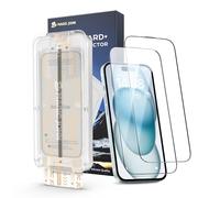 MAGIC JOHN 3rd Gen per iPhone 15 (6,1 pollici), pellicola protettiva ultra trasparente, senza bolle, con dispositivo di montaggio aggiornato, 2 pezzi