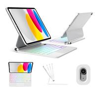 Magic Keyboard Folio per iPad A16 11°/10° generazione custodia con tastiera, retroilluminazione arcobaleno, trackpad multi-touch, supporto a sbalzo galleggiante, custodia magnetica per iPad A16 11