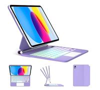 Magic Keyboard Folio per iPad A16 11°/10° generazione custodia con tastiera, retroilluminazione arcobaleno, trackpad multi-touch, supporto a sbalzo galleggiante, custodia magnetica per iPad A16 11