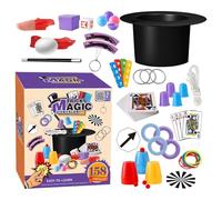 Magic Kit for Children - Set di Giocattoli con Oggetti di Scena Illusione, Trucchi per Le Carte, Bacchetta per Principianti | Regalo di Intrattenimento Educativo per Ragazzi Ragazze dai 6 Ai 12 Anni,