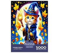 Magic Kitten Jigsaw Puzzle,1000 Pezzi Classici, Per Adulti E Bambini Da 14 Anni E Più Giochi Del Cervello Sfida Impossibile - Decorazione Della Casa 70x50cm/1000pcs