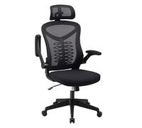 Magic Life Sedia da ufficio Bracciolo ribaltabile a 90° Sedia ergonomica per computer Supporto lombare Regolabile in altezza Dondolo girevole a 360