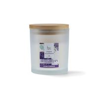 Magic Ligths - Aroma Therapy | Candela Aromaterapia in vaso satinato con tappo in legno | Profumazione Lavanda e Acquamarina | 170 gr di cera | Made in Italia