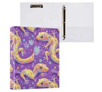 Magic Lizard - Raccoglitore a 3 anelli, 3,8 cm, in PVC, con anello a D e tasca trasparente per articoli da ufficio, confezione da 1