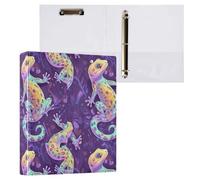 Magic Lizard - Raccoglitore a 3 anelli, 3,8 cm, in PVC, con anello a D e tasca trasparente per articoli da ufficio, confezione da 1