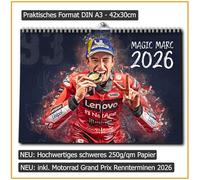 Magic Marc Calendario 2026, MotoGP, Calendario da parete, M. Marquez