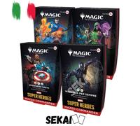 MAGIC MARVEL SUPER HEROES COMMANDER DECK BUNDLE 4x ITALIANO ITA