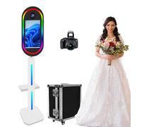 Magic Mirror Photo Booth 15,6" touch screen portatile DSLR selfie photobooth specchio macchina per eventi feste, Natale noleggio matrimonio (bianco, + fotocamera)