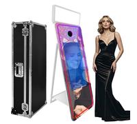 Magic Mirror Photo Booth 165,1 cm con custodia da volo, touch screen interattivo, macchina fotografica a specchio per eventi, feste, matrimoni, noleggio (bianco (touch screen da 81,3 cm), macchina da