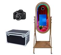 Magic Mirror Photo Booth 21,5 pollici Touch Screen Specchio Photo Booth Selfie Photobooth macchina RGB Frame Light per eventi noleggio festa di nozze (Machine + Camera)