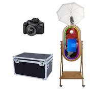 Magic Mirror Photo Booth con ombrello dalla luce morbida, touch screen da 21,5 pollici, custodia per cabina fotografica con finestra, controllo tramite app, luce RGB per eventi di festa di nozze