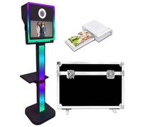 Magic Mirror Photo Booth Macchina fotografica DSLR con touch screen da 15,6 pollici con stampante e luce RGB per matrimoni, feste ed eventi