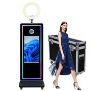 Magic Mirror Photo Booth Machine 32" Touch Screen Photo Booth con luce ad anello e luce RGB, adatta per attività interne ed esterne (macchina con luce ad anello)