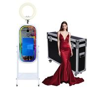 Magic Mirror Photo Booth Machine con luce ad anello, touch screen da 21,5", custodia per cabina fotografica, controllo tramite app, luce RGB per eventi di festa di nozze (macchina per cabina