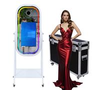 Magic Mirror Photo Booth Machine con touch screen da 54,6 cm (54,6 cm) con luce RGB per eventi a noleggio e feste di nozze (macchina per cabina fotografica)
