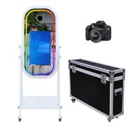Magic Mirror Photo Booth Machine con touch screen da 54,6 cm (54,6 cm), con luce RGB per eventi, noleggio e feste di nozze (Machine + fotocamera)