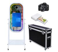 Magic Mirror Photo Booth Machine con touch screen da 54,6 cm, per cabina fotografica, selfie, macchina fotografica RGB, luce RGB per eventi a noleggio e feste di nozze (Machine+macchina fotografic