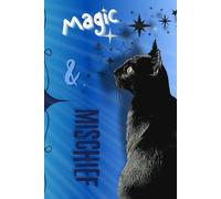 Magic & Mischief: Stylized Blank Notebook Journal Black Cat and Star Graphics