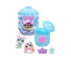 Magic Mixies Magic Mixlings Magicus Party, Calderone magico con 2 bambole, Unboxing magico, 30 Mixling divisi in 4 squadre di raccolta con abilità magiche, bambini di 3 anni, famoso (MGX17000)