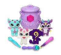 Magic Mixies - Magic Mixlings Mega Pack, calderone magico e 4 pupazzi Mixies Brillanti, 1 Figura a Sorpresa, 3 bacchette magiche, giocattoli da collezione, ragazzi e ragazze +4 anni, famoso (MG002000)