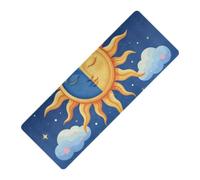 Magic Moon and Sun Clouds - Tappetino da yoga da viaggio, spessore 1 mm, antiscivolo, con borsa per il trasporto di tapete para ejercicio 180,3 x 66 cm