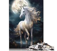 Magic Moon Horse Jigsaw Puzzle Impossibili 1000 Pezzi Decorazione Per La Casa. Rilassamento E Intelligence Per Adulti E Bambini Da 12 Anni 1000pcs (75x50cm)
