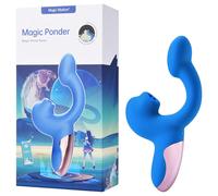Magic Motion Magic Ponder - Vibratore 2in1 con braccio clitorideo (blu)