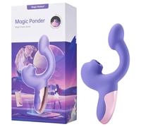 Magic Motion Magic Ponder - vibratore rabbit 2in1 - silicone viola