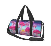 Magic Mushroom Borse da viaggio e borse sportive di grande capacità con manici ad anello nella parte superiore delle borse per il fine settimana e borse rotonde possono essere utilizzate sia da uomini