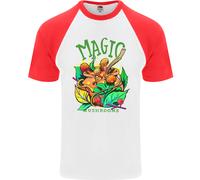 Magic Mushrooms Droghe LSD Acido Viaggio Uomo S/S Maglietta Baseball