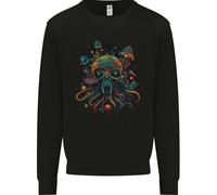 Magic Mushrooms Trippy Alien Octopus Cthulhu Felpa Per Bambini