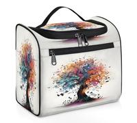 Magic Music Tree Borsa per trucchi da viaggio per donne, uomini, bambini, ragazze e ragazzi, borsa da toilette da 11,2 l, borsa da toilette da appendere borsa da bagno organizer per articoli da