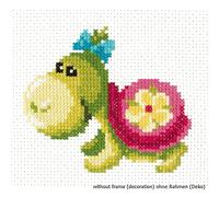 Magic Needle 10-28 - Schema punto croce contato, motivo tartaruga, cotone, multicolore, 12 x 11 cm