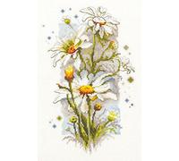 Magic needle 100-103 ZW - Set punto croce con motivo a margherita, in cotone, multicolore, 14 x 23 cm