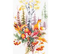 Magic needle 250-698 ZW - Set punto croce, motivo: anima della foresta, in cotone, multicolore, 17 x 27 cm