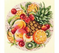 Magic needle 54-04 ZW - Set punto croce con frutti esotici, in cotone, multicolore, 27 x 27 cm