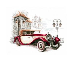 Magic Needle Auto retrò. Old Car Set Punto Croce con Schema numerato Zweigart Edition, Cotone, Multicolore, 20x16 cm
