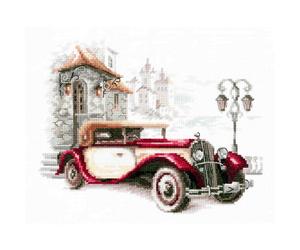 Magic Needle Cross Stitch Set "Retro Auto. Vecchia auto", modello di conteggio,