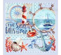 Magic Needle - Kit per punto croce "Das Meer ruft nach me...", 26 x 26 cm