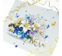 Magic Needle Kit per ricamo a punto croce, motivo: gigli e fiordalisi, motivo conteggio