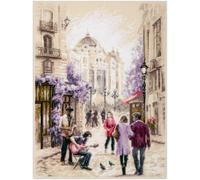 Magic Needle Kit per ricamo a punto croce, motivo: musicista stradale, multicolore