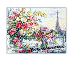 Magic Needle Melodie di Parigi Set Punto Croce con Schema numerato Zweigart Edition, Cotone, Bianco, 40 x 31cm