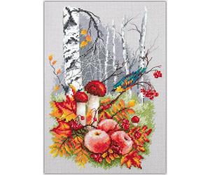 Magic Needle Raccolta Autunnale Set Punto Croce con Schema numerato Zweigart Edition, Cotone, Bianco, 18 x 27 cm